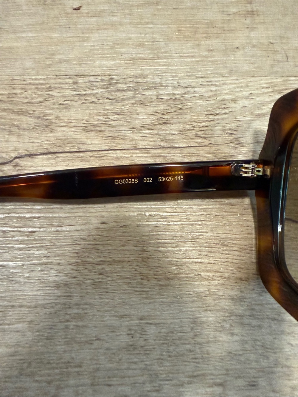 Women’s GUCCI - GG0328S (002) Sunglasses Square Oversized Sunglasses Brown - Picture 4 of 7
